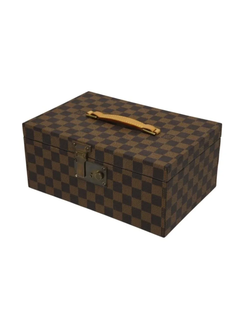 Louis Vuitton Damier Box Order Brown Leather Gold